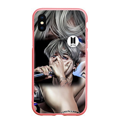 Чехол iPhone XS Max матовый BTS Jimin With Microphone