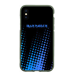Чехол iPhone XS Max матовый Iron Maiden - neon