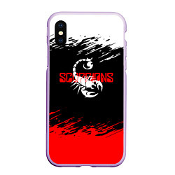 Чехол iPhone XS Max матовый Scorpions - краска