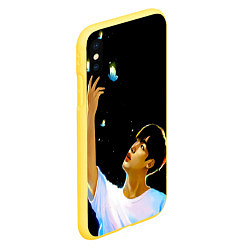 Чехол iPhone XS Max матовый BTS Kim Yohan Butterfly, цвет: 3D-желтый — фото 2