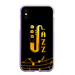 Чехол iPhone XS Max матовый Jazz - ноты