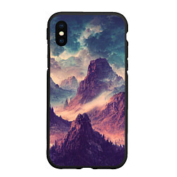 Чехол iPhone XS Max матовый В горах Вечерний пейзаж