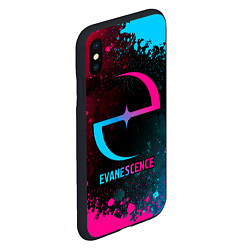 Чехол iPhone XS Max матовый Evanescence - neon gradient, цвет: 3D-черный — фото 2