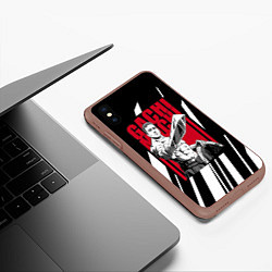 Чехол iPhone XS Max матовый Guchi-muchi Billy Herrington, цвет: 3D-коричневый — фото 2