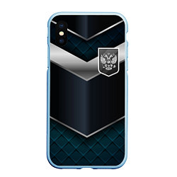 Чехол iPhone XS Max матовый Silver Russia