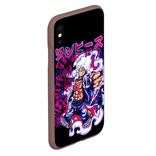 Чехол iPhone XS Max матовый Луффи 5 гир - One Piece / 3D-Коричневый – фото 2