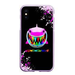 Чехол iPhone XS Max матовый 6IX9INE- GOOBA - краска, цвет: 3D-сиреневый