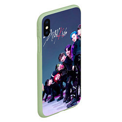 Чехол iPhone XS Max матовый Stray Kids K Idols, цвет: 3D-салатовый — фото 2
