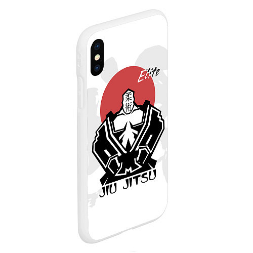 Чехол iPhone XS Max матовый Jiu Jitsu red sunJiu Jitsu red sun / 3D-Белый – фото 2