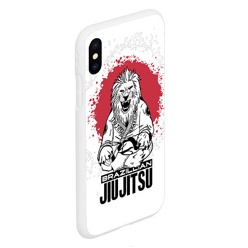 Чехол iPhone XS Max матовый Jiu Jitsu red sun / 3D-Белый – фото 2