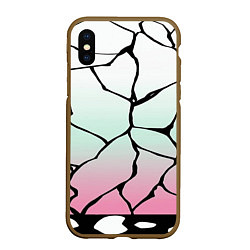 Чехол iPhone XS Max матовый Шинобу Кочо Кимоно, цвет: 3D-коричневый