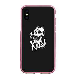 Чехол iPhone XS Max матовый Killer queen from JoJo, цвет: 3D-розовый