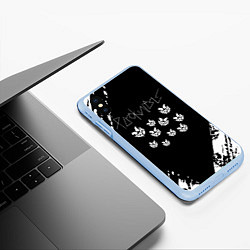 Чехол iPhone XS Max матовый Pyrokinesis - рэп, цвет: 3D-голубой — фото 2