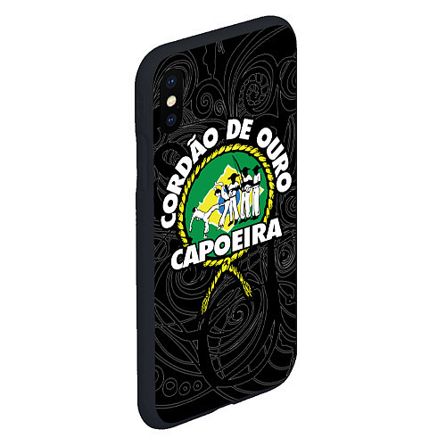 Чехол iPhone XS Max матовый Capoeira Cordao de ouro flag of Brazil / 3D-Черный – фото 2