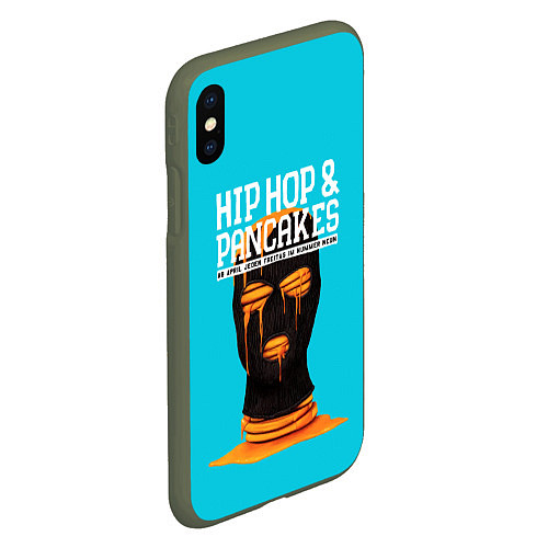 Чехол iPhone XS Max матовый Balaclava hip-hop and pancakes / 3D-Темно-зеленый – фото 2