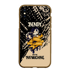 Чехол iPhone XS Max матовый Bendy and the ink machine - краска, цвет: 3D-коричневый