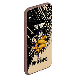 Чехол iPhone XS Max матовый Bendy and the ink machine - краска, цвет: 3D-коричневый — фото 2