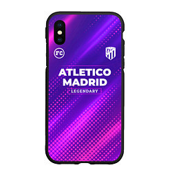 Чехол iPhone XS Max матовый Atletico Madrid legendary sport grunge, цвет: 3D-черный