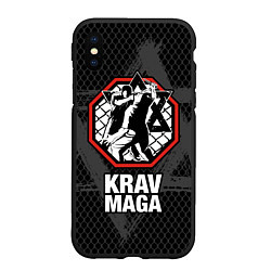 Чехол iPhone XS Max матовый Krav-maga octagon