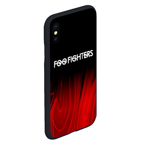 Чехол iPhone XS Max матовый Foo Fighters red plasma / 3D-Черный – фото 2