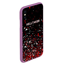 Чехол iPhone XS Max матовый Helltaker краска, цвет: 3D-фиолетовый — фото 2