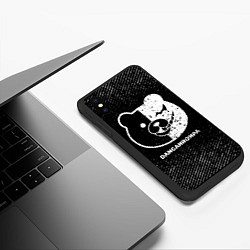 Чехол iPhone XS Max матовый Danganronpa с потертостями на темном фоне, цвет: 3D-черный — фото 2