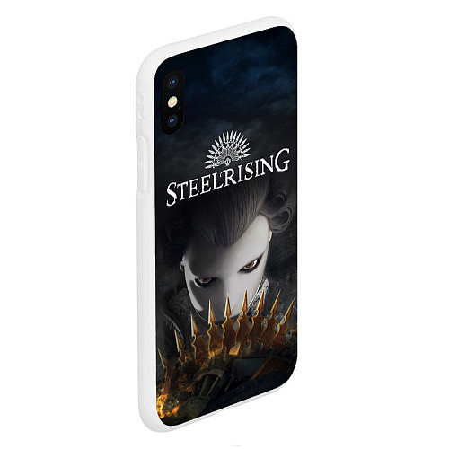 Чехол iPhone XS Max матовый Steelrising / 3D-Белый – фото 2