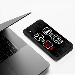 Чехол iPhone XS Max матовый Eat, sleep, Elden Ring, repeat, цвет: 3D-черный — фото 2