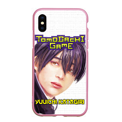 Чехол iPhone XS Max матовый Tomodachi Game: Юичи Катагири портрет, цвет: 3D-розовый