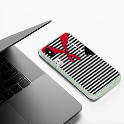 Чехол iPhone XS Max матовый Костюм Разбойник -новогодний карнавальный, цвет: 3D-салатовый — фото 2