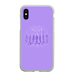 Чехол iPhone XS Max матовый BTS live goes on purple