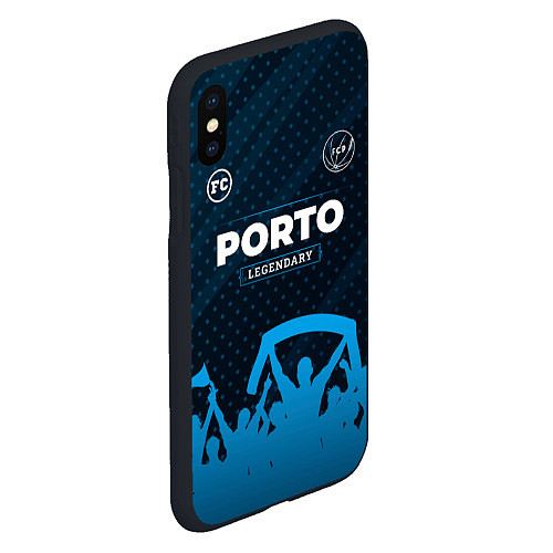 Чехол iPhone XS Max матовый Porto legendary форма фанатов / 3D-Черный – фото 2