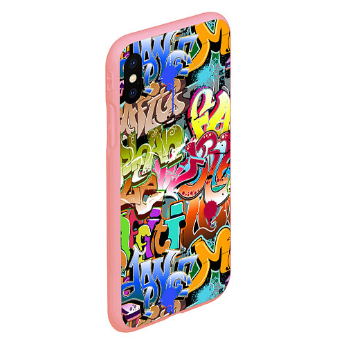 Чехол iPhone XS Max матовый Надпись и краска граффити / 3D-Баблгам – фото 2