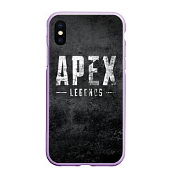 Чехол iPhone XS Max матовый Apex Legends grunge, цвет: 3D-сиреневый