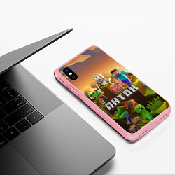 Чехол iPhone XS Max матовый Антон Minecraft, цвет: 3D-баблгам — фото 2