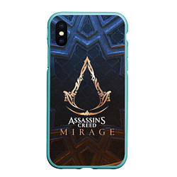 Чехол iPhone XS Max матовый Assassins creed mirage logo, цвет: 3D-мятный