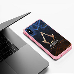 Чехол iPhone XS Max матовый Assassins creed mirage logo, цвет: 3D-баблгам — фото 2