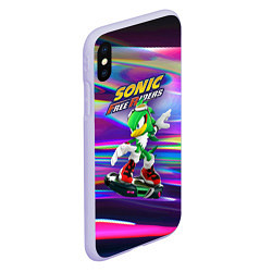 Чехол iPhone XS Max матовый Jet-the-hawk - Sonic Free Riders, цвет: 3D-светло-сиреневый — фото 2