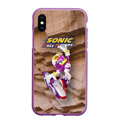 Чехол iPhone XS Max матовый Wave the Swallow - Sonic Free Riders, цвет: 3D-фиолетовый