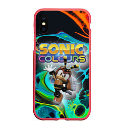 Чехол iPhone XS Max матовый Charmy Bee - Sonic - Video game, цвет: 3D-красный