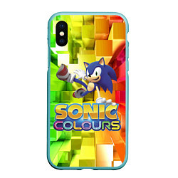 Чехол iPhone XS Max матовый Sonic Colours - Hedgehog - Video game