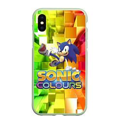 Чехол iPhone XS Max матовый Sonic Colours - Hedgehog - Video game