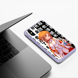 Чехол iPhone XS Max матовый Асуна - Sword art online, цвет: 3D-светло-сиреневый — фото 2