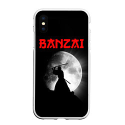 Чехол iPhone XS Max матовый Banzai - самурай