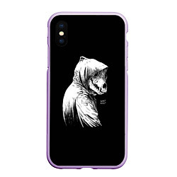 Чехол iPhone XS Max матовый What mask?, цвет: 3D-сиреневый