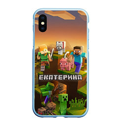 Чехол iPhone XS Max матовый Екатерина Minecraft