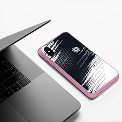 Чехол iPhone XS Max матовый Breaking benjamin абстракция, цвет: 3D-розовый — фото 2