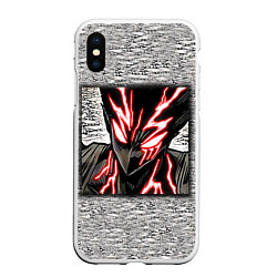 Чехол iPhone XS Max матовый Garou Rage Mode, цвет: 3D-белый