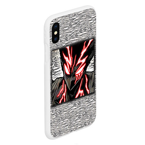 Чехол iPhone XS Max матовый Garou Rage Mode / 3D-Белый – фото 2