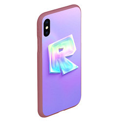 Чехол iPhone XS Max матовый Roblox gradient, цвет: 3D-малиновый — фото 2